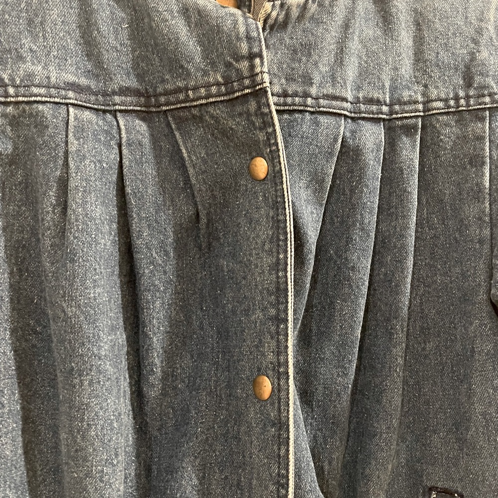 EUC 80’s Vintage Denim Bomber Jacket! Size M - Picture 2 of 6
